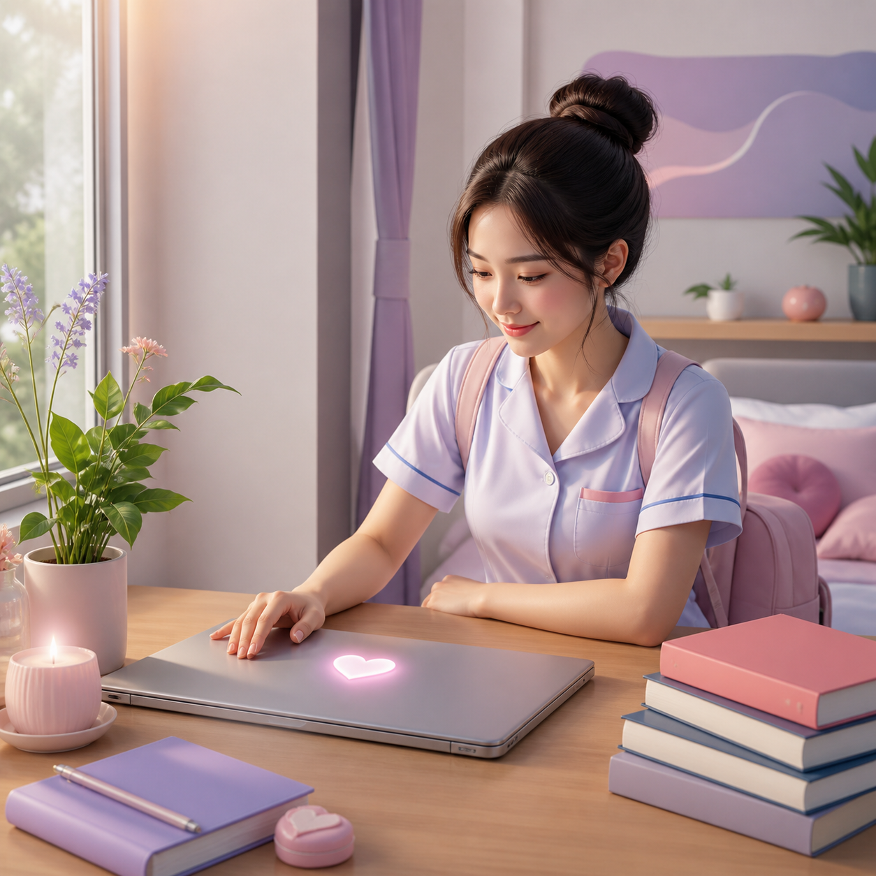 นักศึกษาพยาบาลเข้าสู่พื้นที่ดูแลใจส่วนตัวผ่านคอมพิวเตอร์
